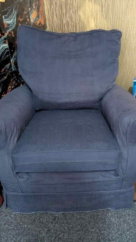 Photo of free Navy Armchair extremely comfortable (Llanddewi LD1) #1
