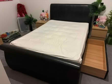 Photo of free Leather Sleigh Bed (Birmingham) #3
