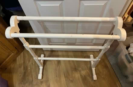 Photo of free White wooden towel rail (Tivoli GL50) #3