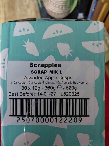Photo of free 30 packs of a sorted scrapples(apple crisps) (Rowner PO13) #2