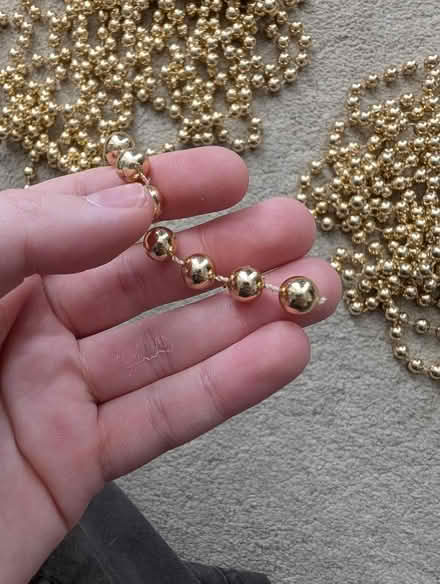 Photo of free 2 approx. 3 meter long gold Christmas decorations (Cranham Gate GL3) #1