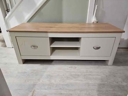 Photo of free Tv cabinet with two drawers cream (Crawley down RH10) #1