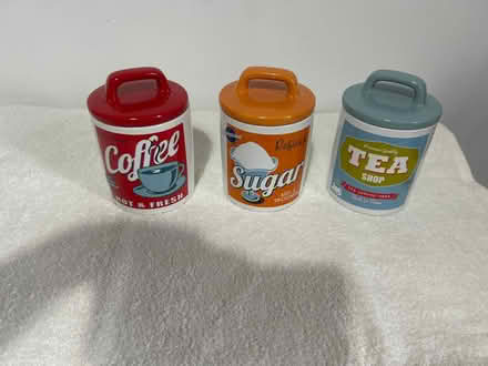 Photo of free Tea coffee sugar ceramic caddies (SY4) #1