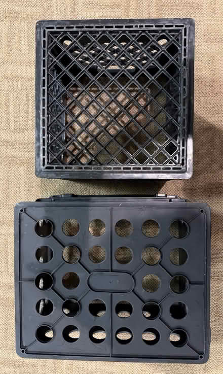 Photo of free 2 plastic storage crates w handles (Valencia Avenue, Sunnyvale) #3