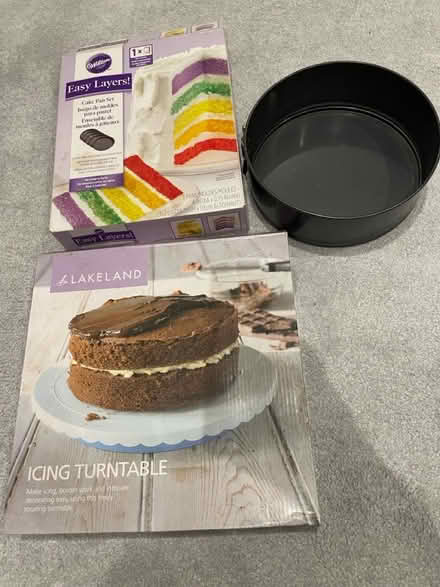 Photo of free Cake making tins and turntable (Kings Langley) #1