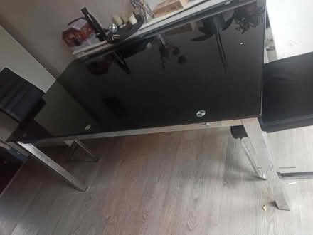 Photo of free Big Metal and Glass Table (Charleville) #1