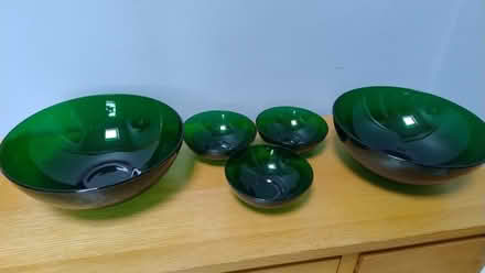 Photo of free Green glass bowls (Sherfield on Loddon, RG27 0) #3
