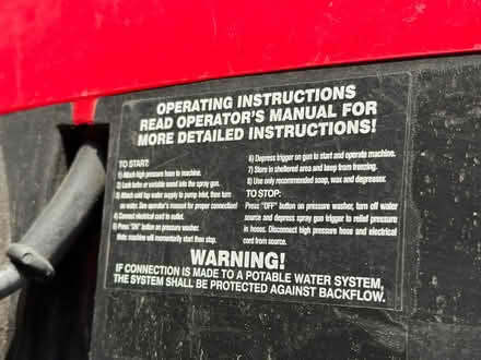 Photo of free Powerwasher - Husky 1800 psi (Westminster) #3