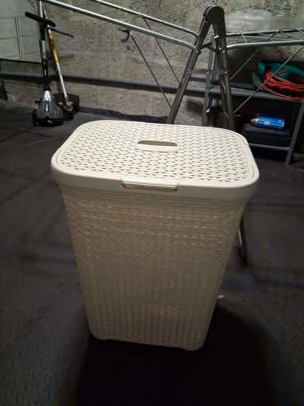 Photo of free Beige large plastic laundry basket (BT8) #1
