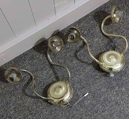 Photo of free Pair of brass wall lights (Oswestry SY11) #1