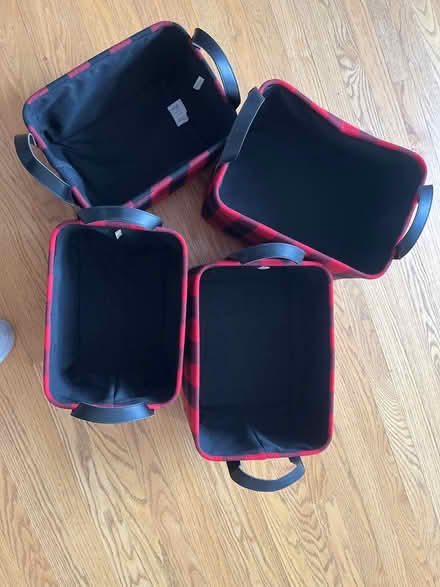 Photo of free 4 red and black storage boxes (Fort Sheridan) #4