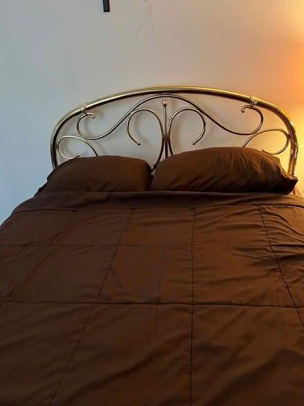 Photo of free Queen brass bed (Whiting, Manchester) #2