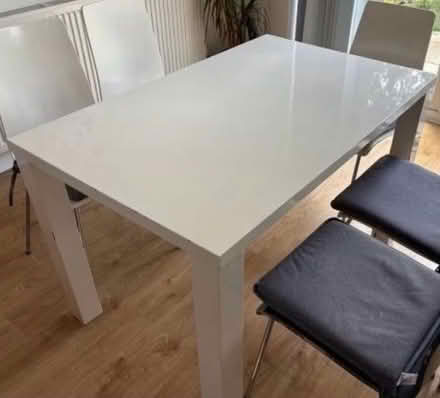 Photo of free White table 120cm x 75cm (BN21 3UT) #1