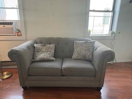 Photo of free Gray Loveseat (Somerville NJ) #1