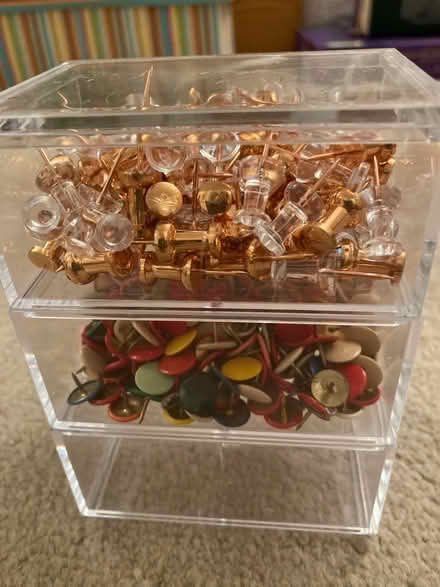 Photo of free Stacking stationary storage inc notice board pins (North Tonbridge TN10) #2