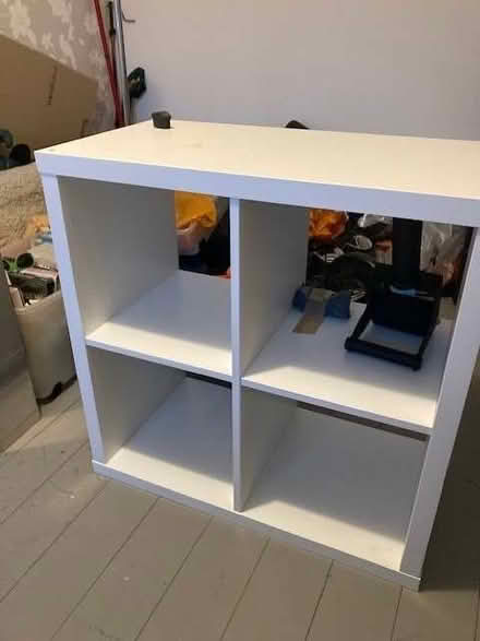 Photo of free White wall-mounted book shelves/display unit (Cutteslowe OX2) #1