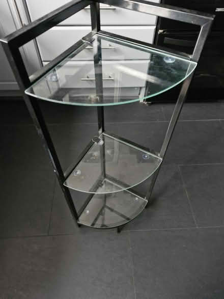 Photo of free Glass corner shelves (Knowsley) #3