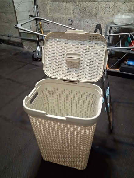 Photo of free Beige large plastic laundry basket (BT8) #2