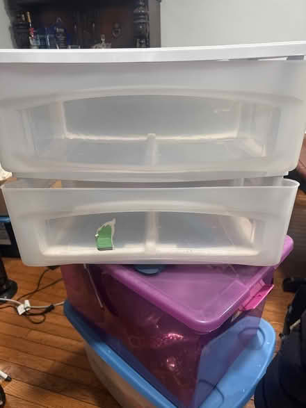Photo of free Plastic stackable drawers (Stuyvesant Heights) #1
