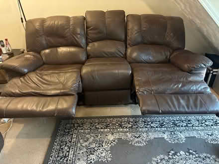 Photo of free 2 Leather Sofas (Swindon SN1 4PW) #2
