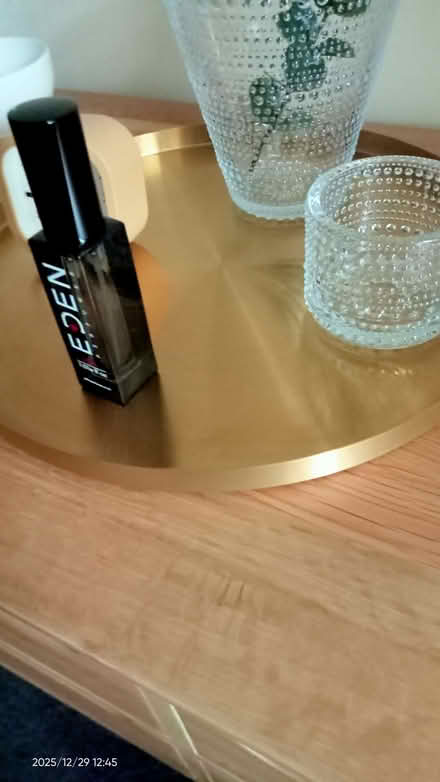 Photo of free Brass/Gold Meridian LED Table Lamp & 30cm Gold Tray (Farnley LS12) #2