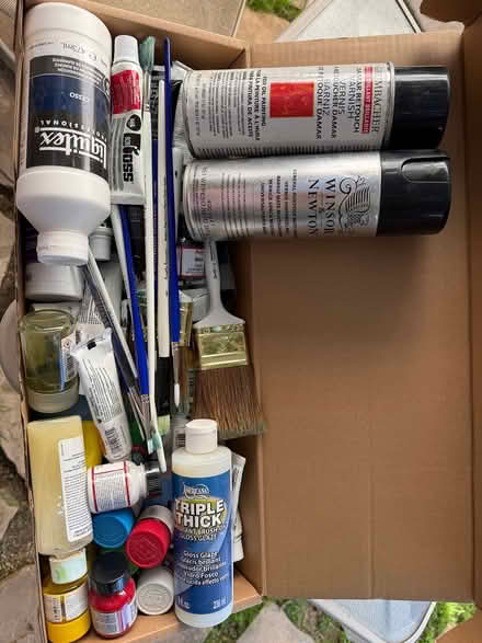Photo of free Mixed lot of oil and acrylic paint (Cupertino/Los Altos border) #2