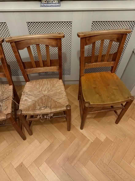 Photo of free 4 vintage chapel chairs for repair (Ealing W5) #2