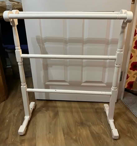 Photo of free White wooden towel rail (Tivoli GL50) #2