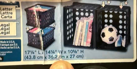 Photo of free 2 plastic storage crates w handles (Valencia Avenue, Sunnyvale) #4