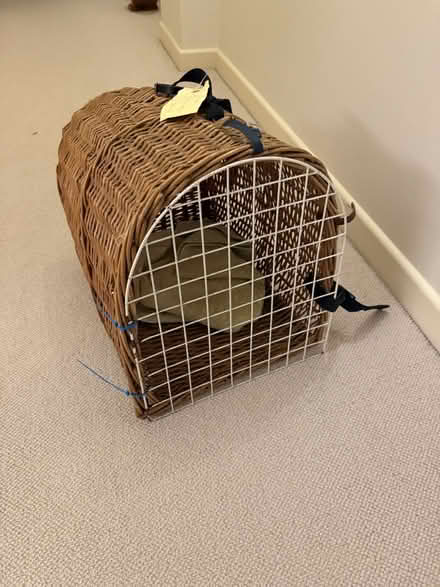 Photo of free Wicker small dog or cat basket (Yapton BN18) #1
