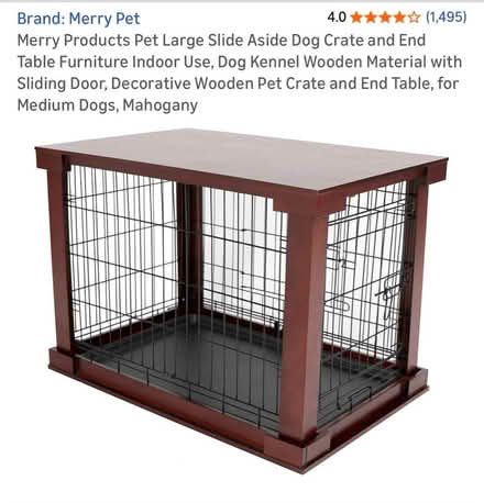 Photo of free Dog crate end table (Lexington 02420) #2