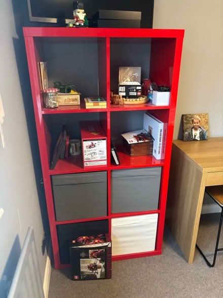 Photo of free Red Unit and 3 Shelves (Claygate KT10) #1