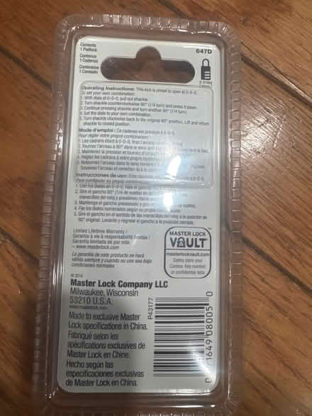 Photo of free Master combination lock (Stuyvesant Heights) #2