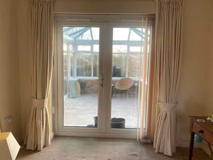 Photo of free Lined curtains (each is 90" x 90") (Axminster) #1