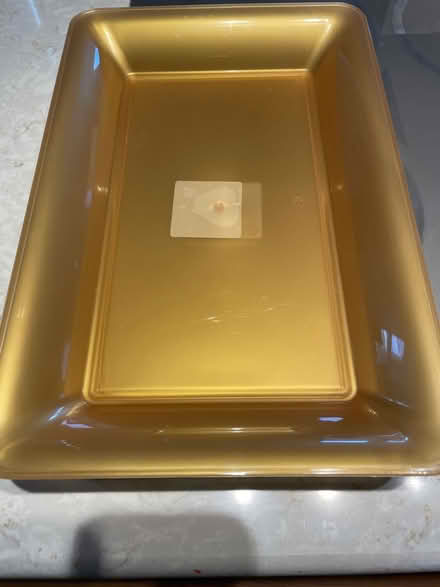 Photo of free four acrylic platters, Gold tone (Reading, off West st) #1