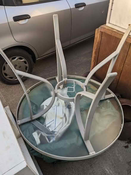 Photo of free Glass Topped Table, no chairs (Middleton on Sea PO22) #2