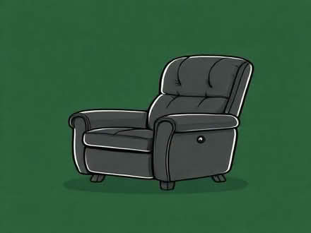 Photo of Black leather reclining armchair (Moreland GL1) #1
