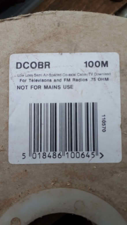 Photo of free Coaxial cable roll (Holmfirth HD9) #2