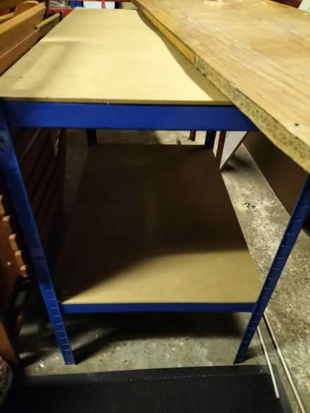 Photo of free 2 Red 1 Blue Metal Shelving Units (Hilsea Portsmouth PO2) #2