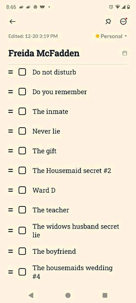 Photo of Freida McFadden books (Nyc) #2