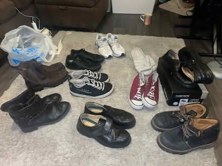 Photo of free Shoes, trousers, curtains & box of misc items (Shenley Lodge MK5) #2