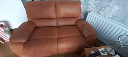 Photo of free 2 seater suede effect sofa (Sunny Hill DE23) #3