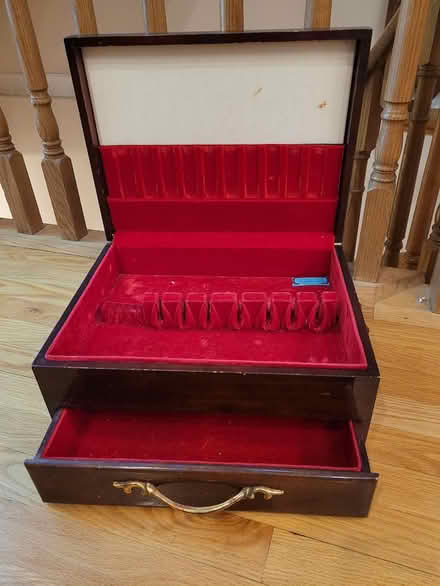 Photo of free wooden cutlery box (Warden , Kingston rd area) #2