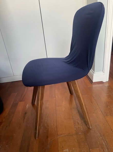 Photo of free navy blue dining room chairs x 4 (West Kensington W14) #3