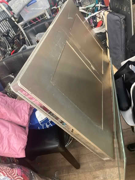 Photo of free Large kitchen table 3 chairs (Near holy cross in Worcester) #3