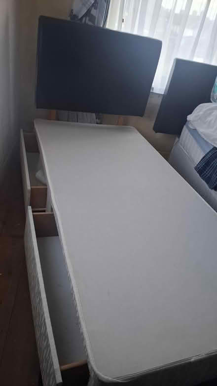 Photo of free Single base and leather headboard (Dublin 10) #1