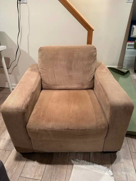Photo of free Large tan armchair (Northeast Ann Arbor) #1