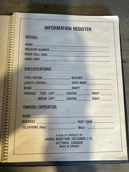 Photo of free Boat logbook (Britannia) #2