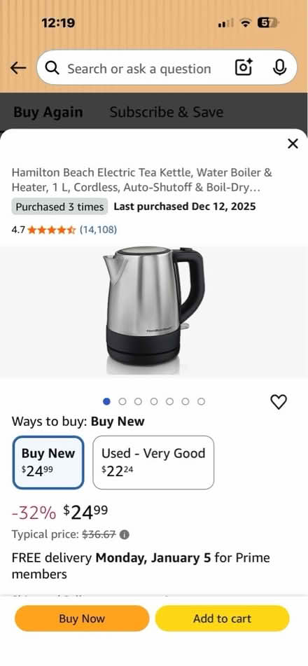 Photo of free Electric Kettle, Hamilton Beach (Near Wootton High School) #1