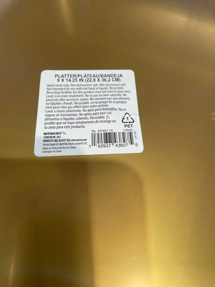 Photo of free four acrylic platters, Gold tone (Reading, off West st) #2